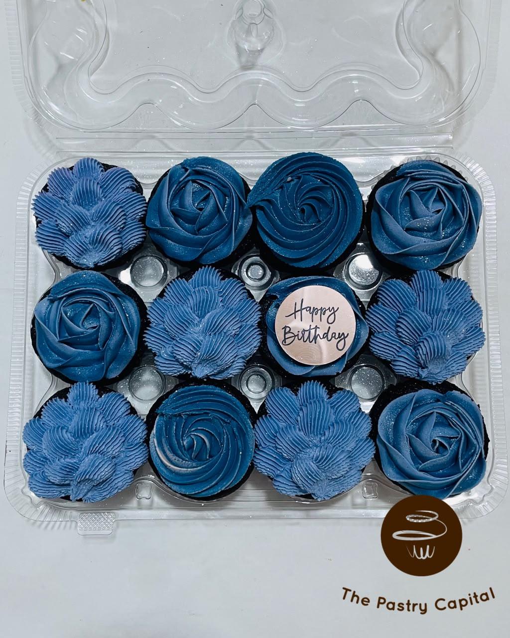 Midnight Blue Birthday Cupcake Collection